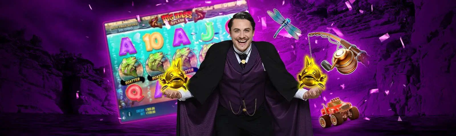 Screenshot van de Vlad Cazino bingo lobby met verschillende bingo rooms en tickets
